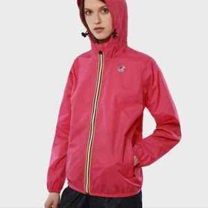 K-Way unisex Claude packable full-zip wind-cheater jacket EUC